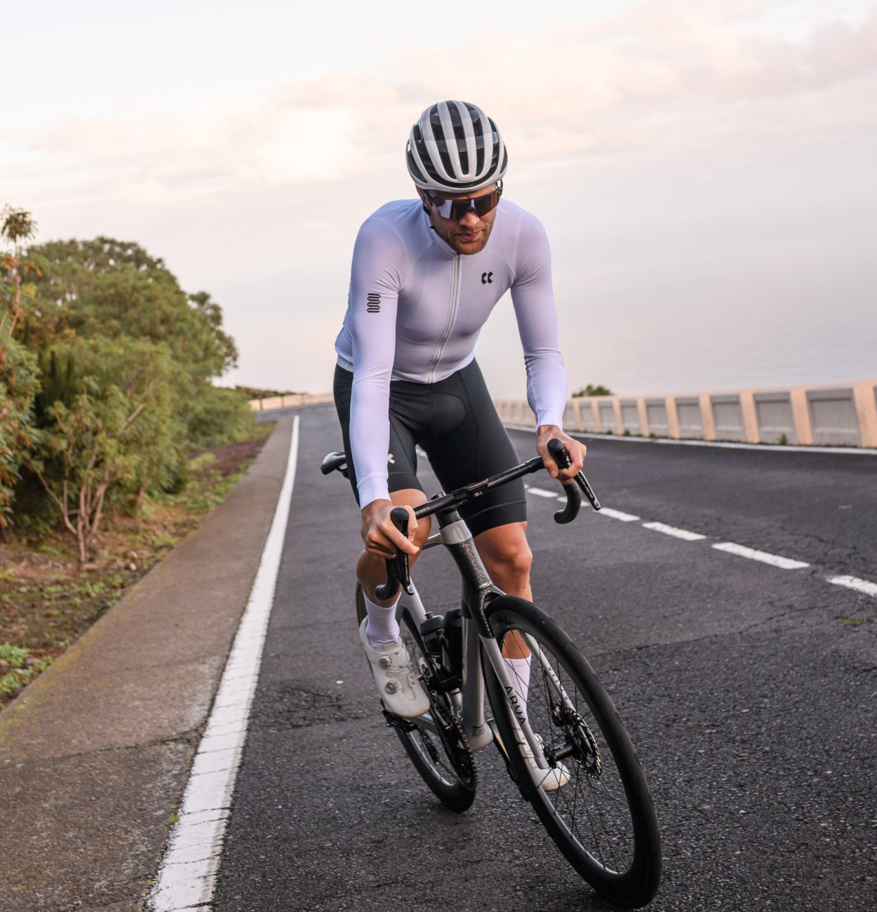 Mens Passion Temps Long Sleeve Jersey | White