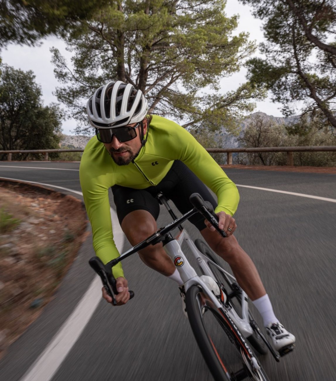 Mens Passion Z4 Long Sleeve Temps Jersey | Lime