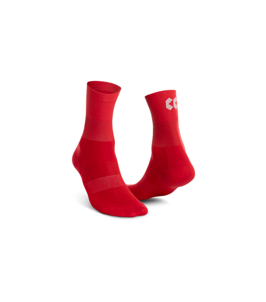 Cycling High Socks | Red/White