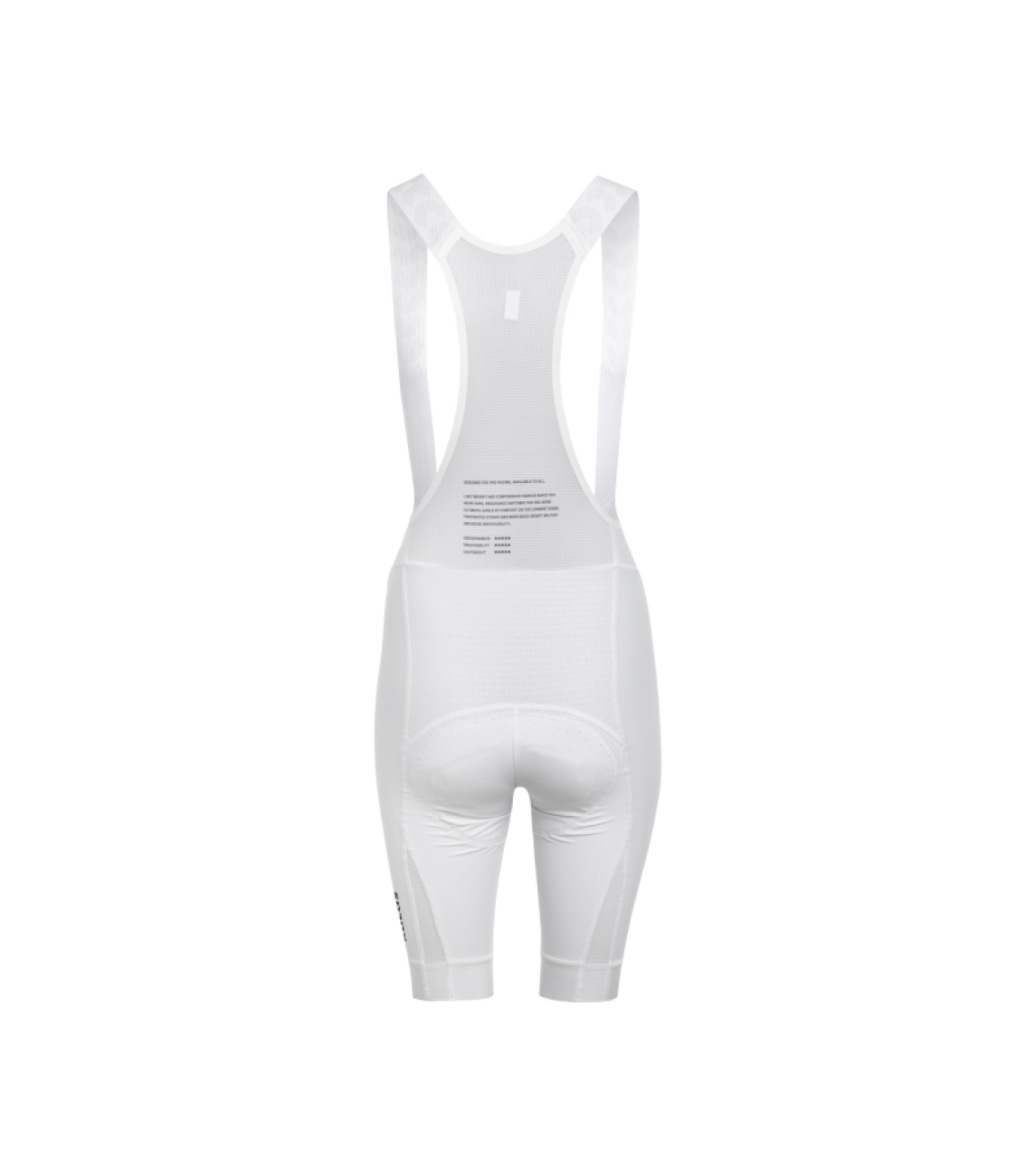 Womens Passion Goffrato Bib Shorts | White