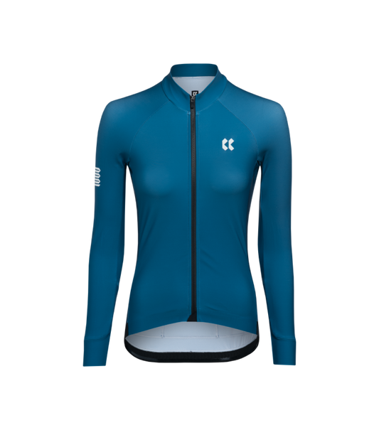 Womens Passion Temps Long Sleeve Jersey | Petrol Blue