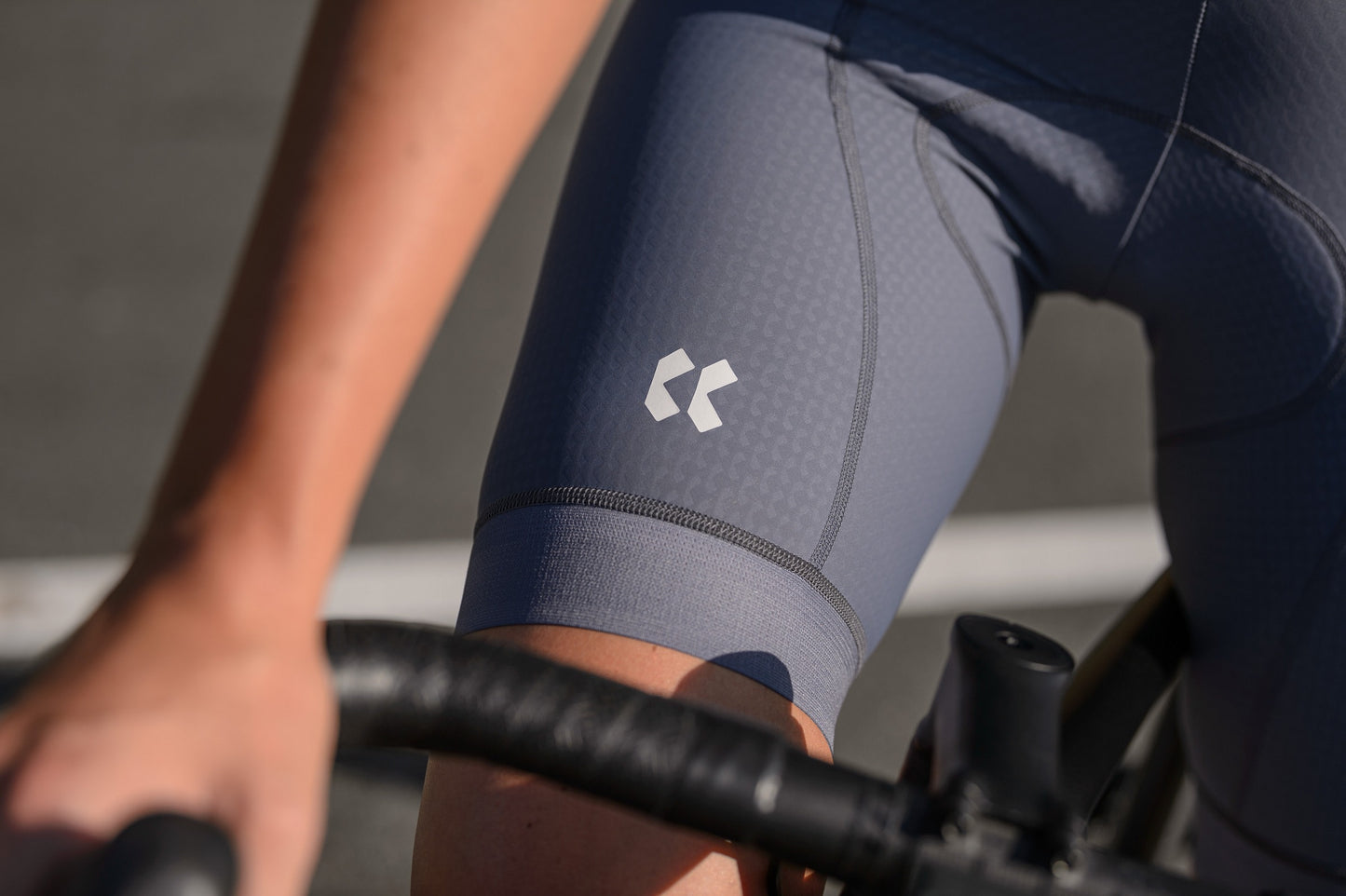 Womens Passion Goffrato Bib Shorts | Steel Grey