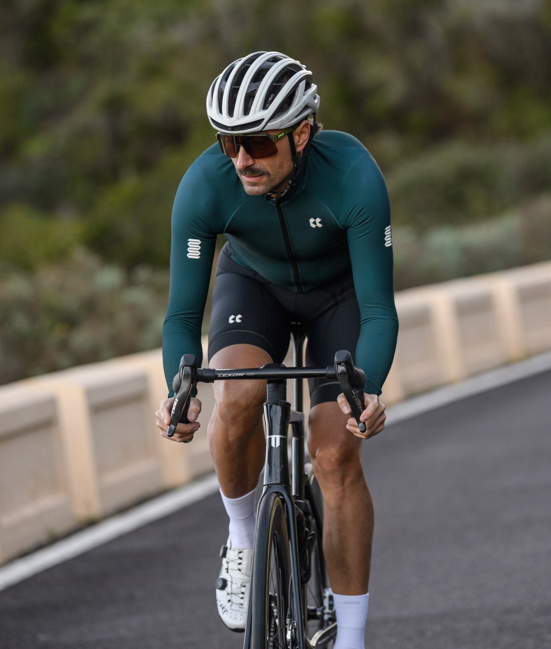 Mens Passion Temps Long Sleeve Jersey | Bottle Green