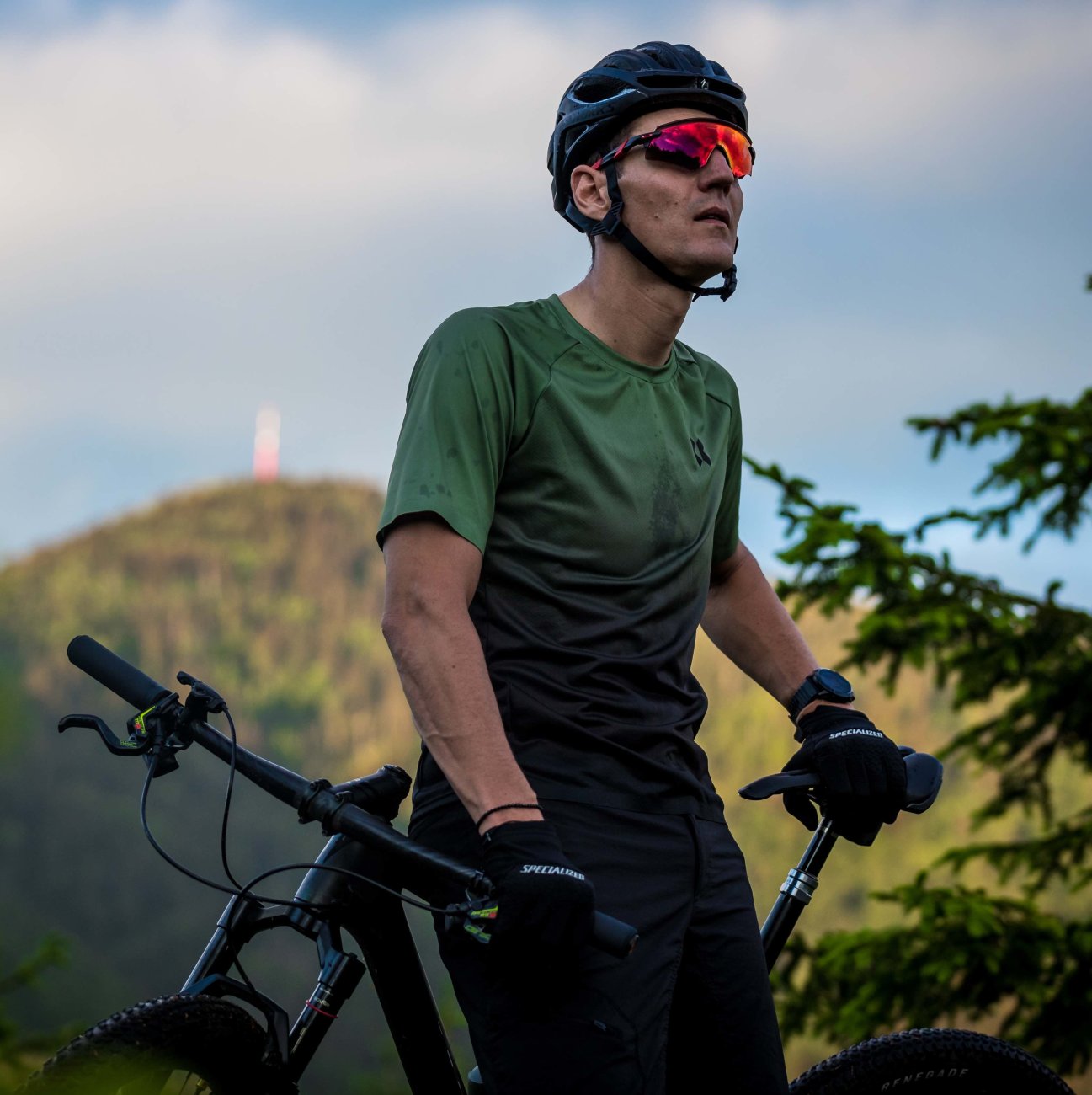 Mens Discover Cycling Jersey | Khaki