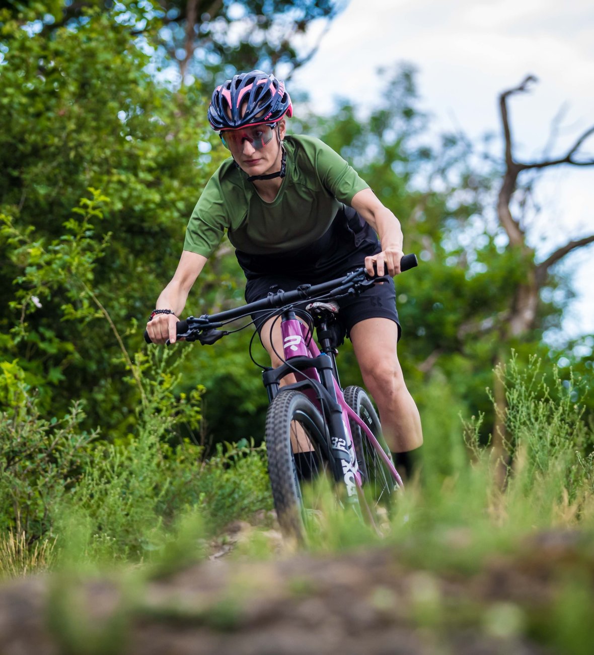 Womens Discover Cycling Jersey | Khaki